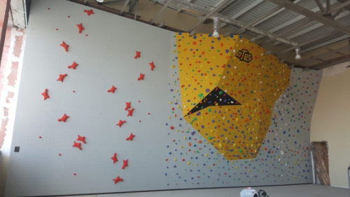 Climbing wall Aztec in the Palace of Labor